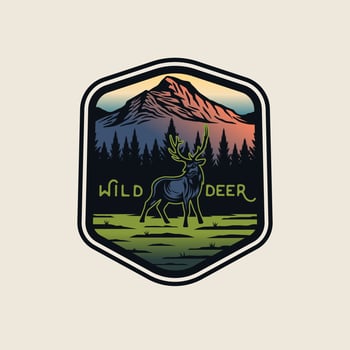 Vintage Hunting and Adventure Emblem Badge vector