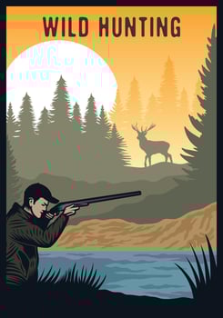 Colorful Adventure Outdoor Retro Style Poster vector