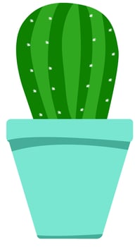Cute cactus clipart vector
