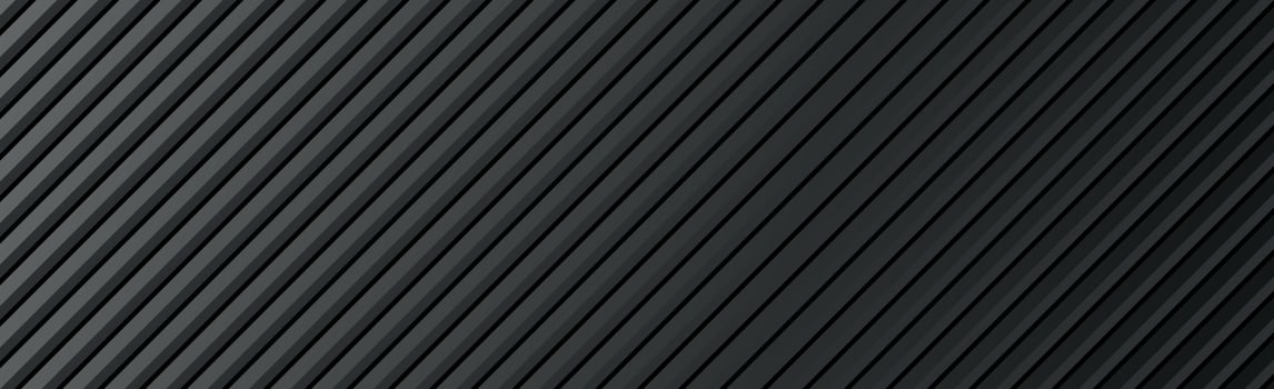 Panoramic abstract dark gradient texture background slanted lines - Vector