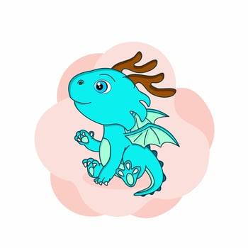 cute dragon fly vector