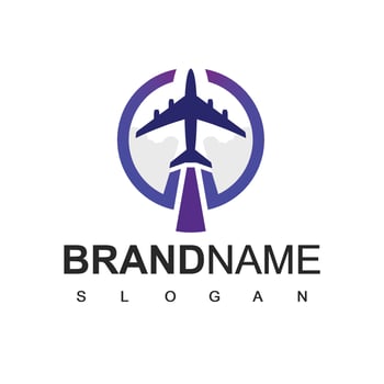 Airplane Logo, Tour And Travel Symbol vector