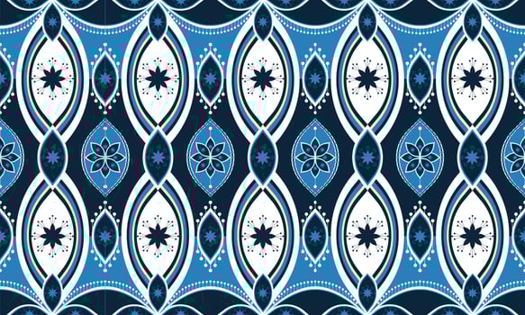 Geometric ethnic oriental ikat pattern traditional Design for background,carpet,wallpaper,clothing,wrapping,Batik,fabric,Vector illustration.embroidery style. vector