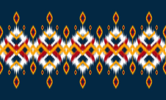 Geometric ethnic oriental ikat pattern traditional Design for background,carpet,wallpaper,clothing,wrapping,Batik,fabric,Vector illustration.embroidery style. vector