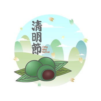 Ching Ming Festival Chinese Dumplings vector