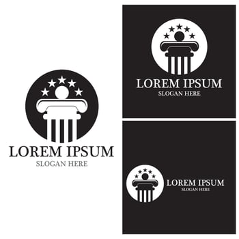 Justice law Logo Template vector illsutration design