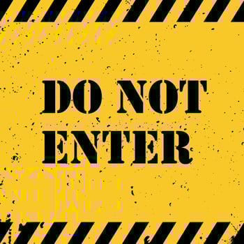 Do not enter hazard informational sign.  Stop, Attention, Dangerous symbol. Vector illustration