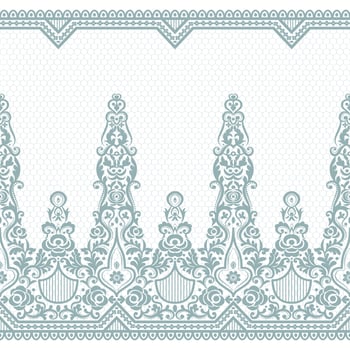 Abstract seamless lace pattern with flowers vector