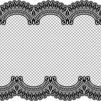 Abstract seamless lace pattern with flowers vector