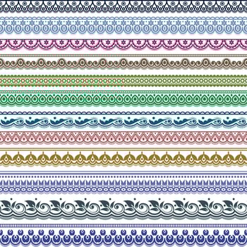 lace ornaments set vector