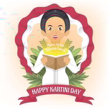 Celebration of Indonesian National Heroes Kartini Day vector