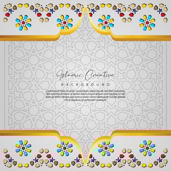Elegant mosque gate design. Islamic creative background vector