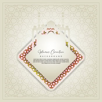 Elegant mosque gate design. Islamic creative background vector