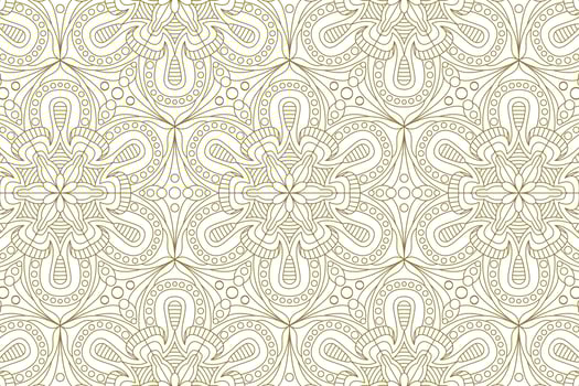 gold line pattern ethnic background vector
