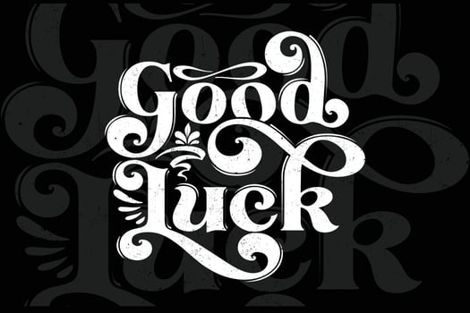 Good Luck typography t shirt design vector