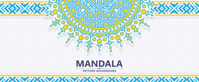 Colorful decorative mandala background vector