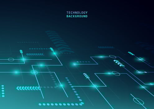 Abstract technology concept background and connection system with digital data abstract. vector