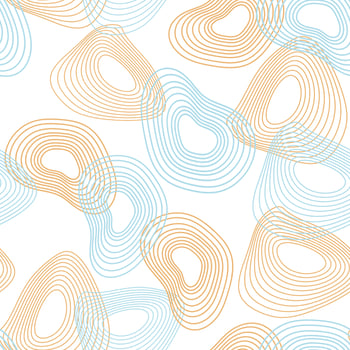 Seamless abstract pattern of dynamic lines and distorted circles. vector