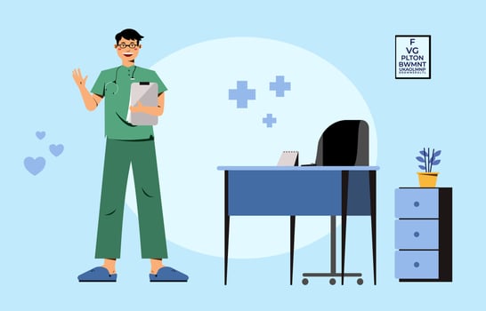 Doctor illustration flat vector
