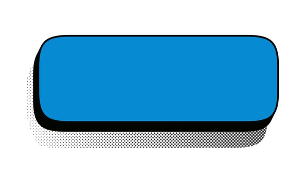 Sticker retro blue color halftone style shadow vector