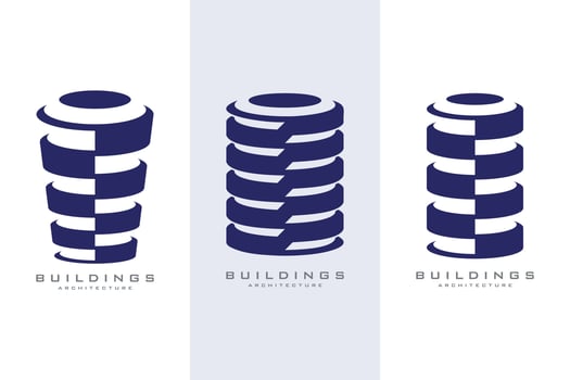 logo collection of buildings architecture real estate industry. vector