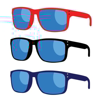 men sunglasses fashion color set vector