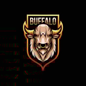 Buffalo Mascot Logo Design vector