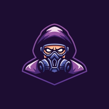 Gask Mask Mascot Design vector