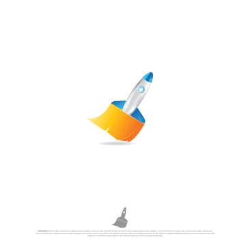 Rocket Cleaner Logo Design vector