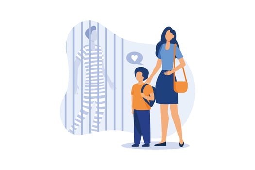 Dads in prison illustration exclusive design inspiration vector