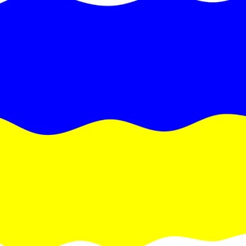 Flag of ukraine, blue and yellow colors vector format