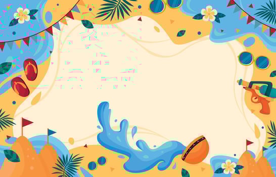 Songkran Water Festival Background vector