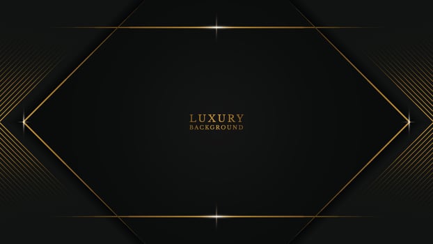 Premium luxury abstract black gold line background. Vector illustration