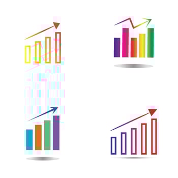 Graph Icon in trendy flat style isolated on white . Chart bar symbol for your web site design  logo  app  UI. vector