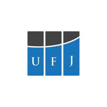 UFJ letter logo design on white background. UFJ creative initials letter logo concept. UFJ letter design. vector