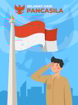 Celebration of Pancasila Day vector