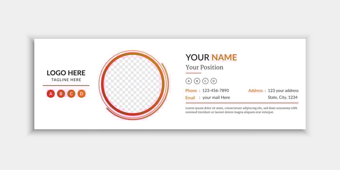 Modern, and creative business email signature template design vector