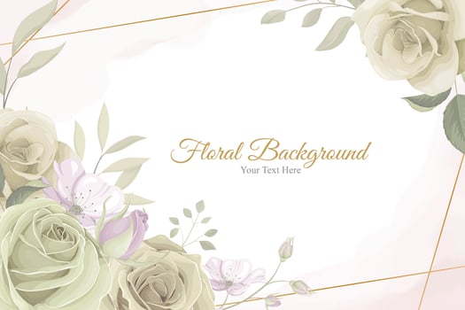 Beautiful flower background with soft colors vector