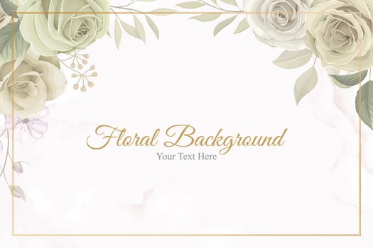 Beautiful flower background with soft colors vector