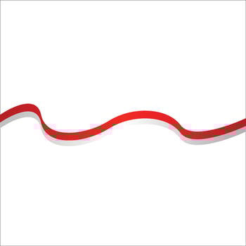 Ribbon red white Indonesia Flag vector