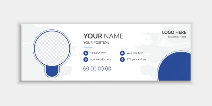 Creative office business email signature template vector