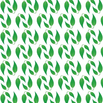 Modern GREEN leaves texture template, fresh natural leaf spreding in white BG, leaves wallpaper, pattern, poster vector, illustration. vector