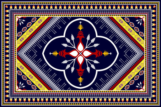 Geometric abstract ethnic pattern design. Aztec fabric carpet mandala ornament ethnic chevron textile decoration wallpaper. Tribal boho native traditional embroidery vector illustrations background