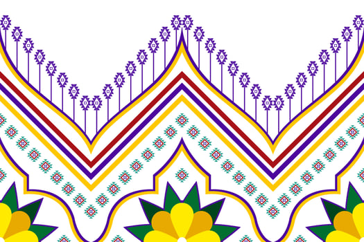 Geometric abstract ethnic pattern design. Aztec fabric carpet mandala ornament ethnic chevron textile decoration wallpaper. Tribal boho native traditional embroidery vector illustrations background