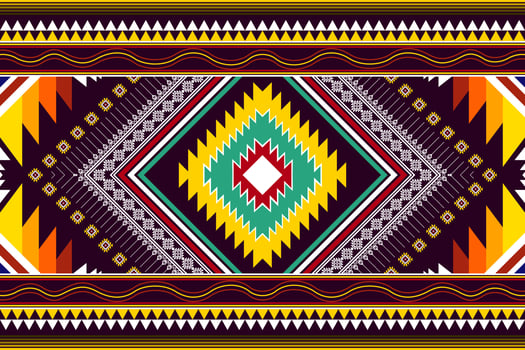 Geometric abstract ethnic pattern design. Aztec fabric carpet mandala ornament ethnic chevron textile decoration wallpaper. Tribal boho native traditional embroidery vector illustrations background