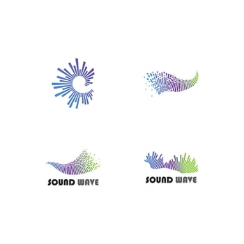 sound wave ilustration logo vector