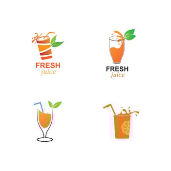 orange juice logo icon vector