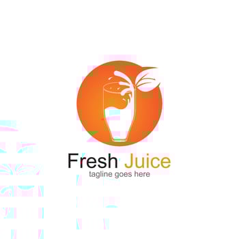 orange juice logo icon vector
