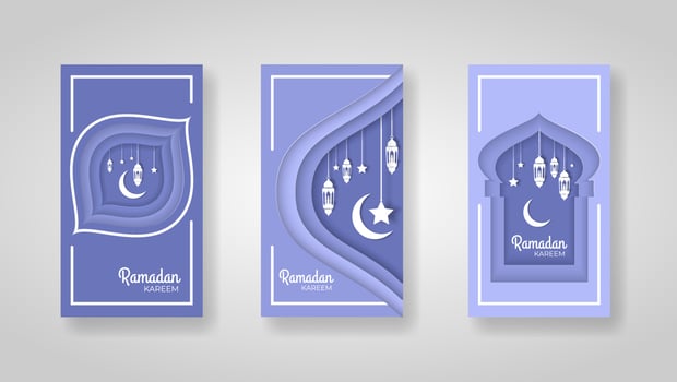 Islamic Design Background. Vector illustration for social media stories, greeting cards, ramadan and eid mubarak posters and banners