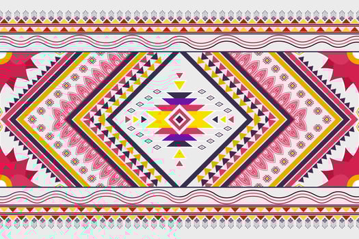 Geometric abstract ethnic pattern design. Aztec fabric carpet mandala ornament chevron textile decoration wallpaper. Tribal boho native ethnic traditional embroidery vector background